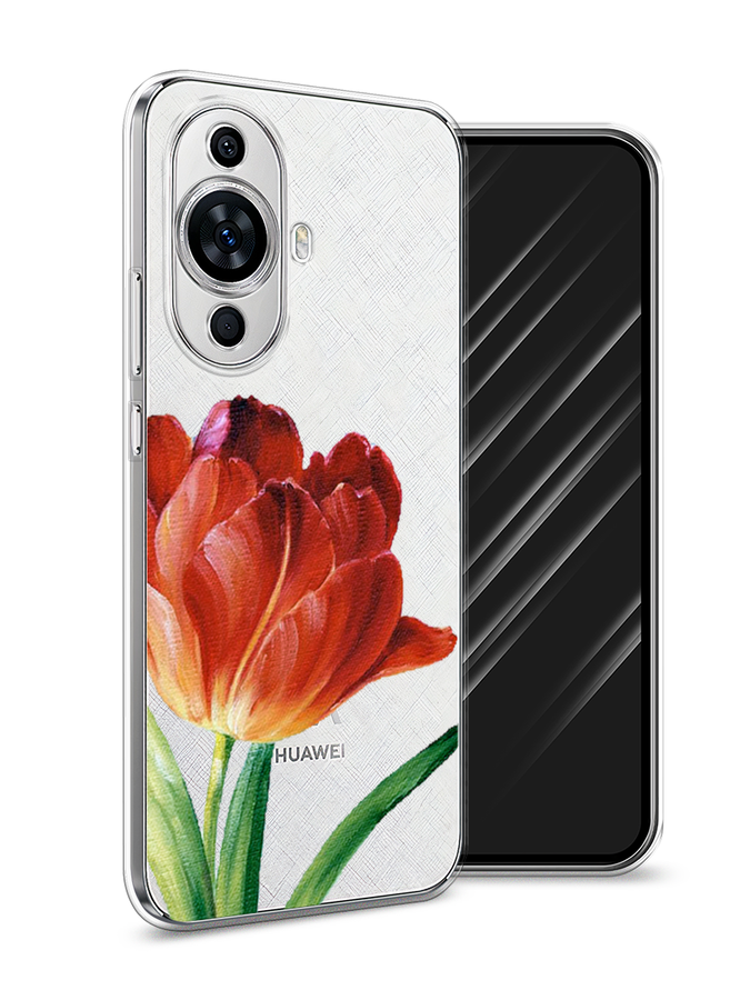 

Чехол Awog на Huawei Nova 11 "Красный тюльпан", Оранжевый;зеленый, 6121250-8