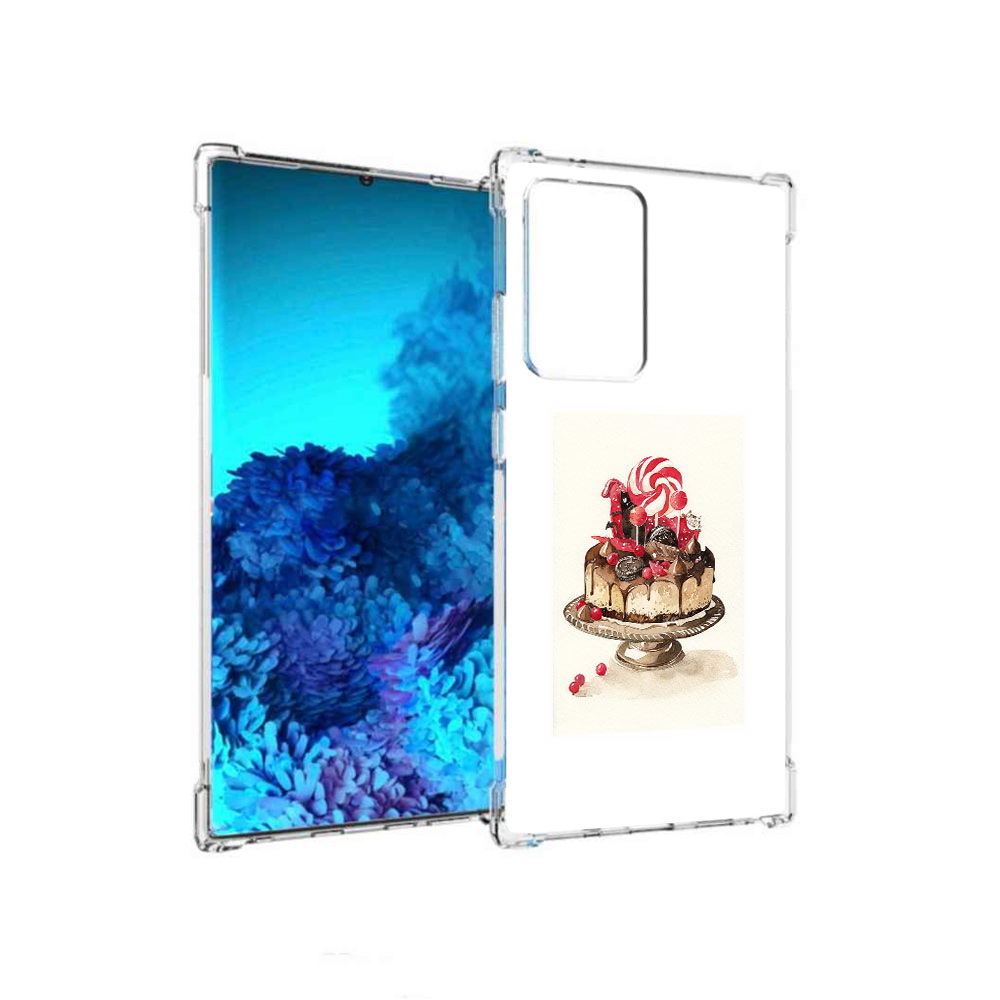 

Чехол MyPads Tocco для Samsung Galaxy Note 20 Ultra вкусный торт (PT151896.552.262), Прозрачный, Tocco