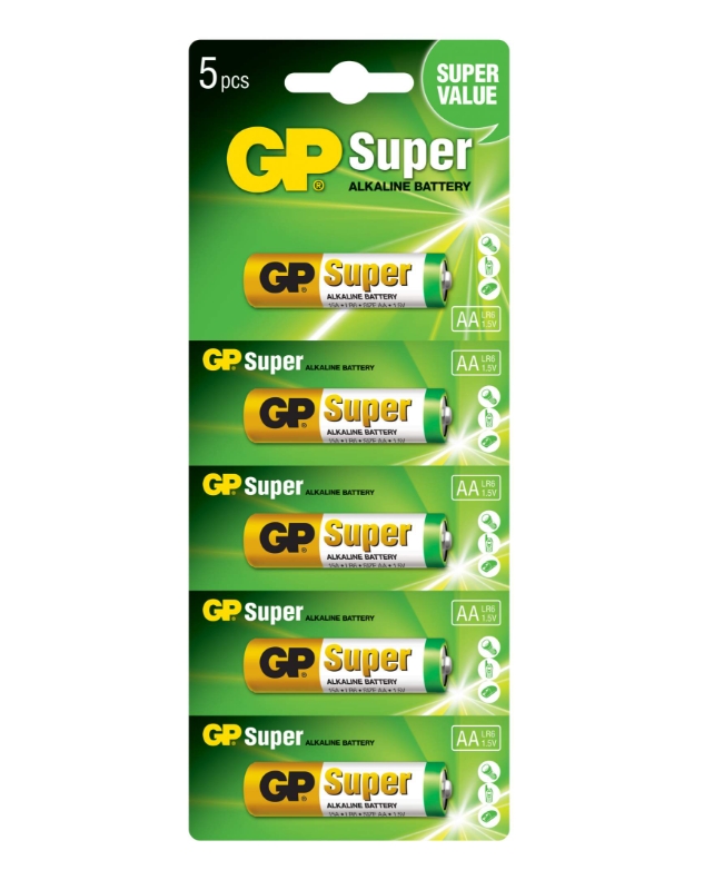 Батарейка Lr06/Aa "Gp" Super (Алкалиновая) (5 Шт.) GParts арт. GP 15A-CR5