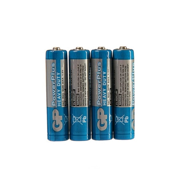 

Батарейка GP PowerPlus R03 AAA Shrink 4 Heavy Duty 1.5V (4/40/200/1000)