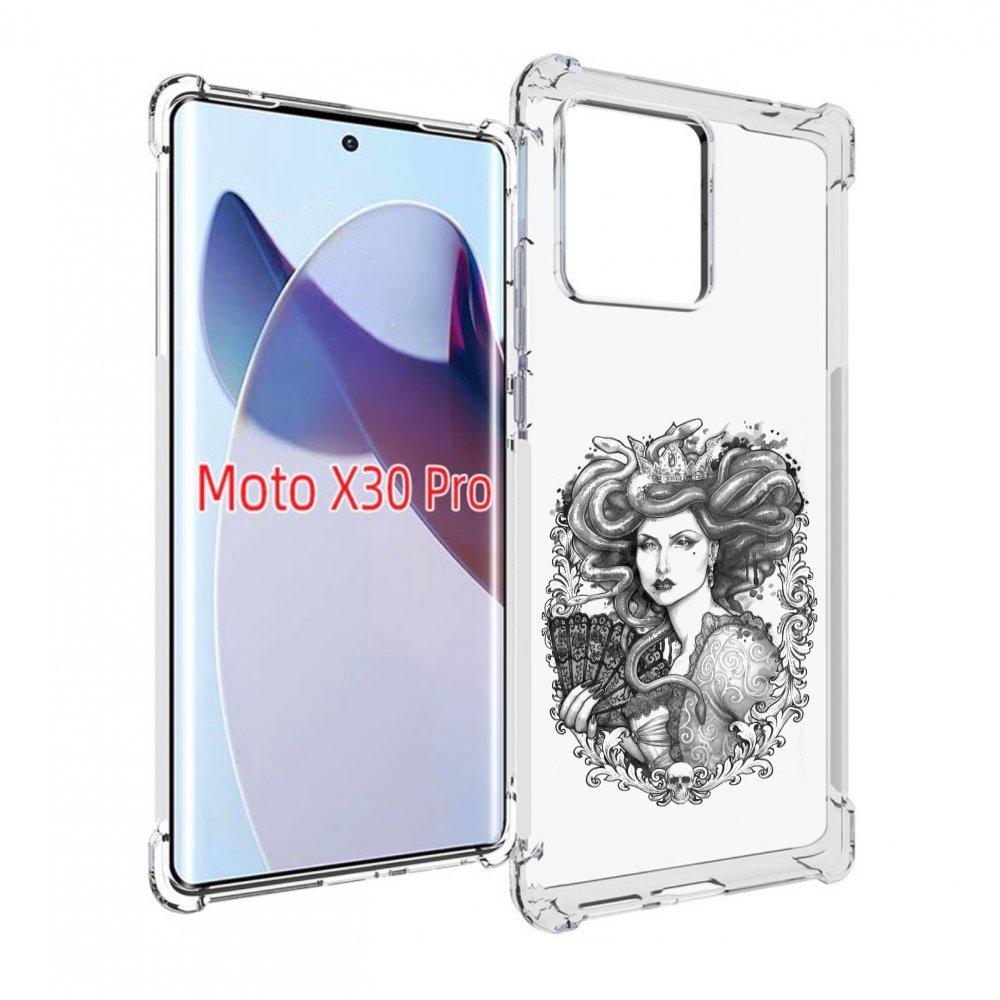 

Чехол MyPads медуза черно белый для Motorola Moto X30 Pro, Прозрачный, Tocco