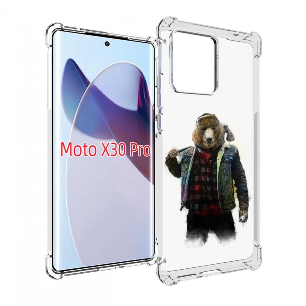 

Чехол MyPads медведь с топором для Motorola Moto X30 Pro, Прозрачный, Tocco