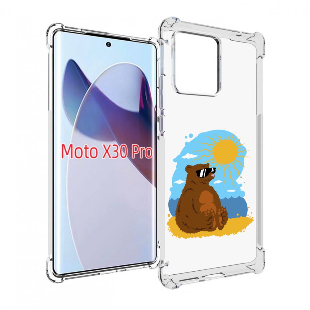 

Чехол MyPads медведь на чиле для Motorola Moto X30 Pro, Прозрачный, Tocco