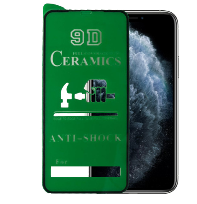 

Защитная глянцевая керамическая пленка на iPhone 11 Pro Max, XS Max черная рамка, iPhone 11 Pro Max; iPhone XS Max