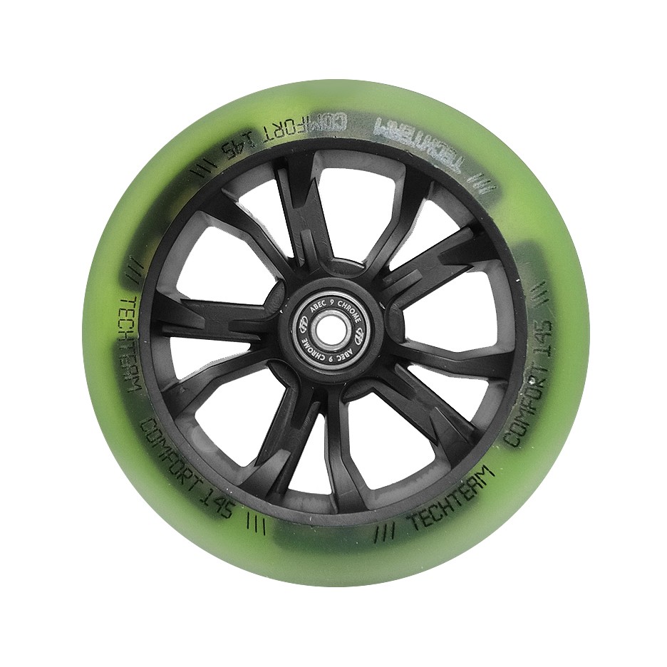 

Колесо для самоката Tech Team Comfort 145 light green ABEC - 9, LED-подсветка, Зеленый, Comfort 145