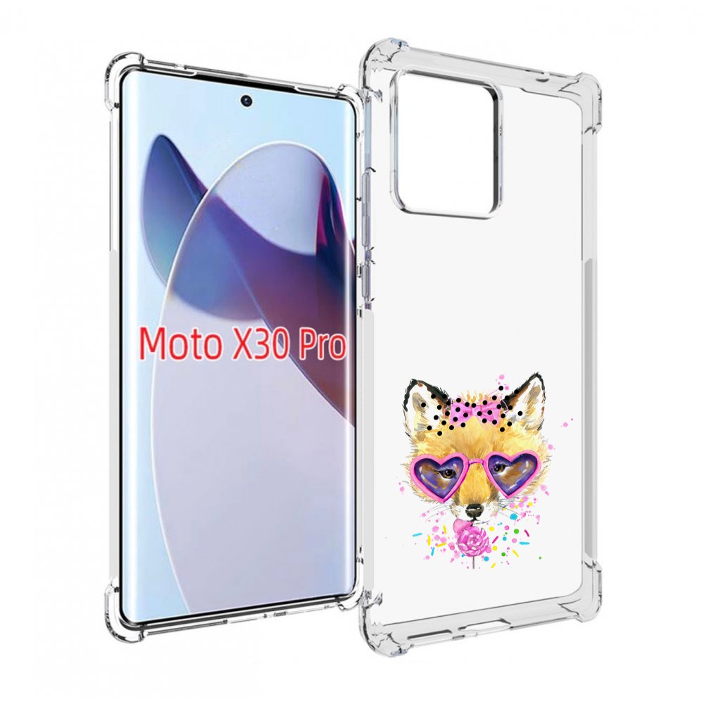 

Чехол MyPads лисенок с бантиком для Motorola Moto X30 Pro, Прозрачный, Tocco