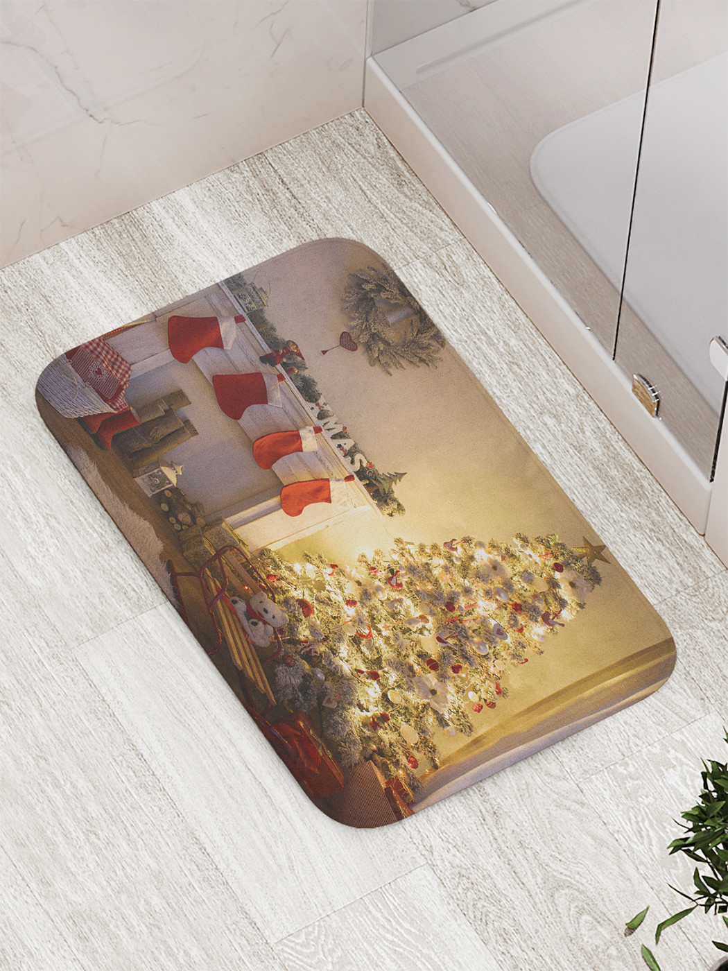 

bath_427859 Коврик противоскользящий для ванной, сауны, бассейна, 77х52 см