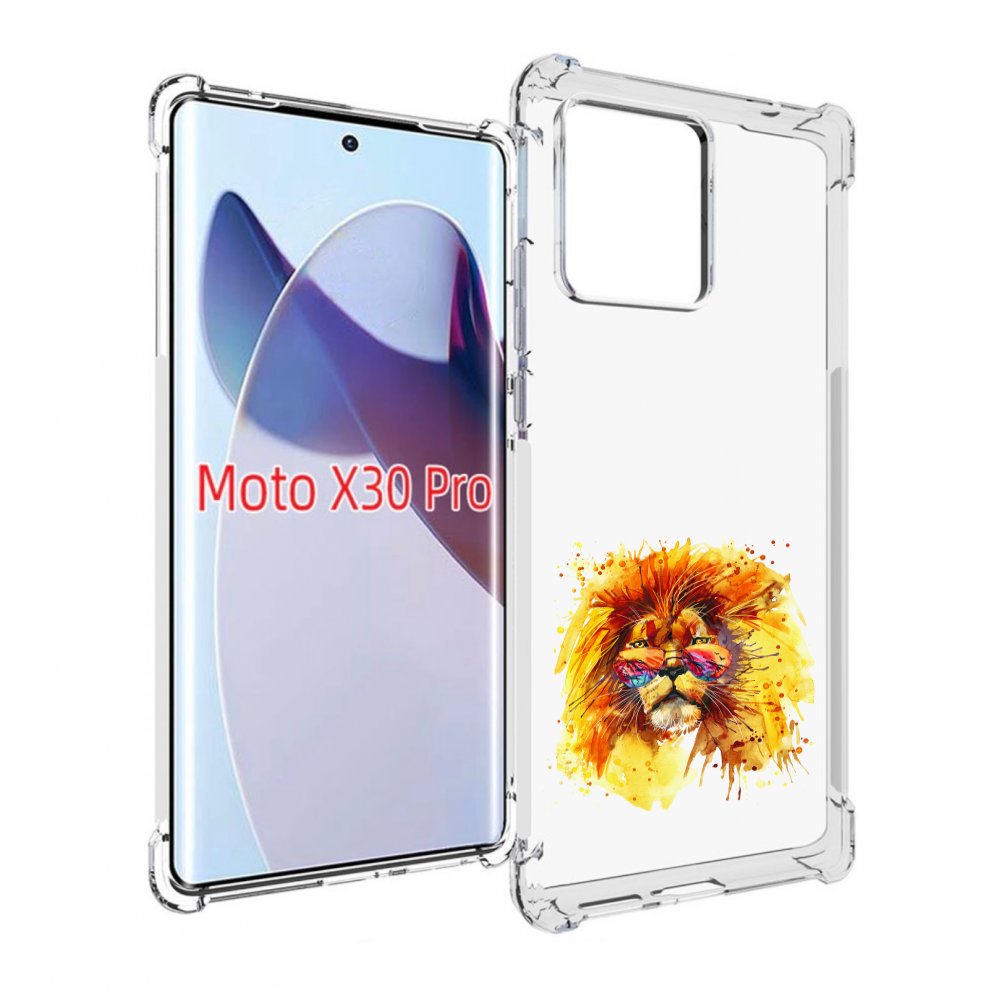 

Чехол MyPads лев в очках для Motorola Moto X30 Pro, Прозрачный, Tocco