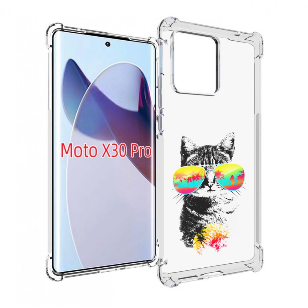 

Чехол MyPads крутой кот для Motorola Moto X30 Pro, Прозрачный, Tocco
