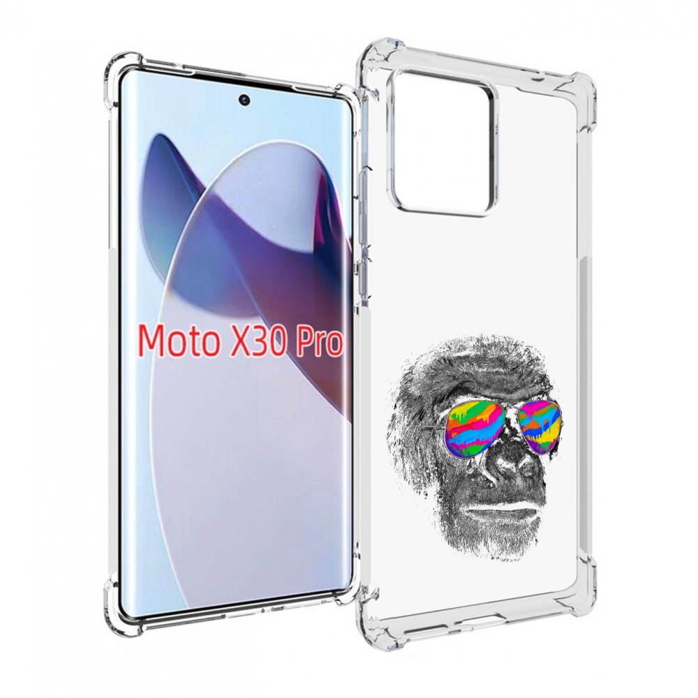 

Чехол MyPads крутая обезьяна в очках для Motorola Moto X30 Pro, Прозрачный, Tocco