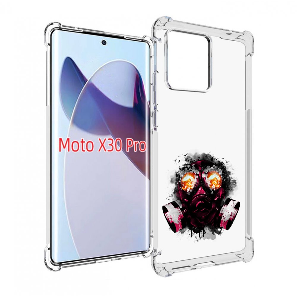

Чехол MyPads красный противогаз для Motorola Moto X30 Pro, Прозрачный, Tocco