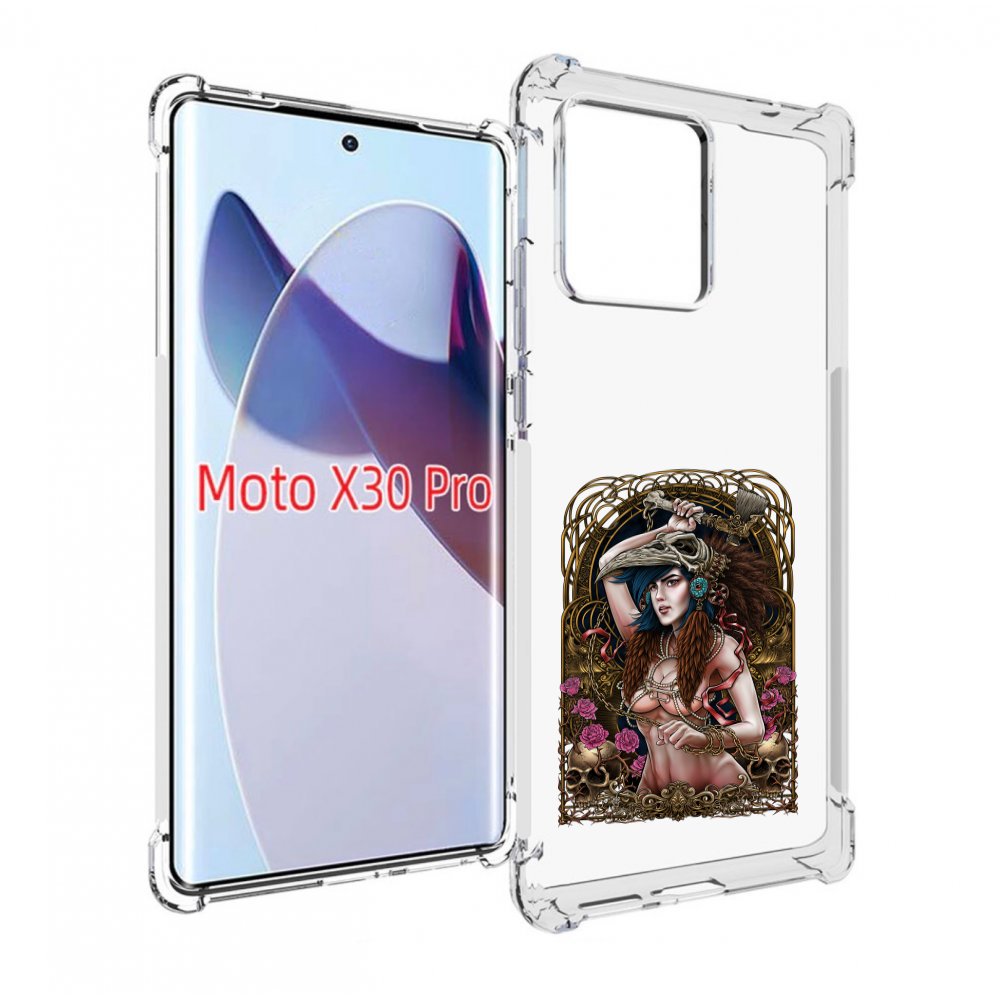 

Чехол MyPads красивая девушка рисунок для Motorola Moto X30 Pro, Прозрачный, Tocco