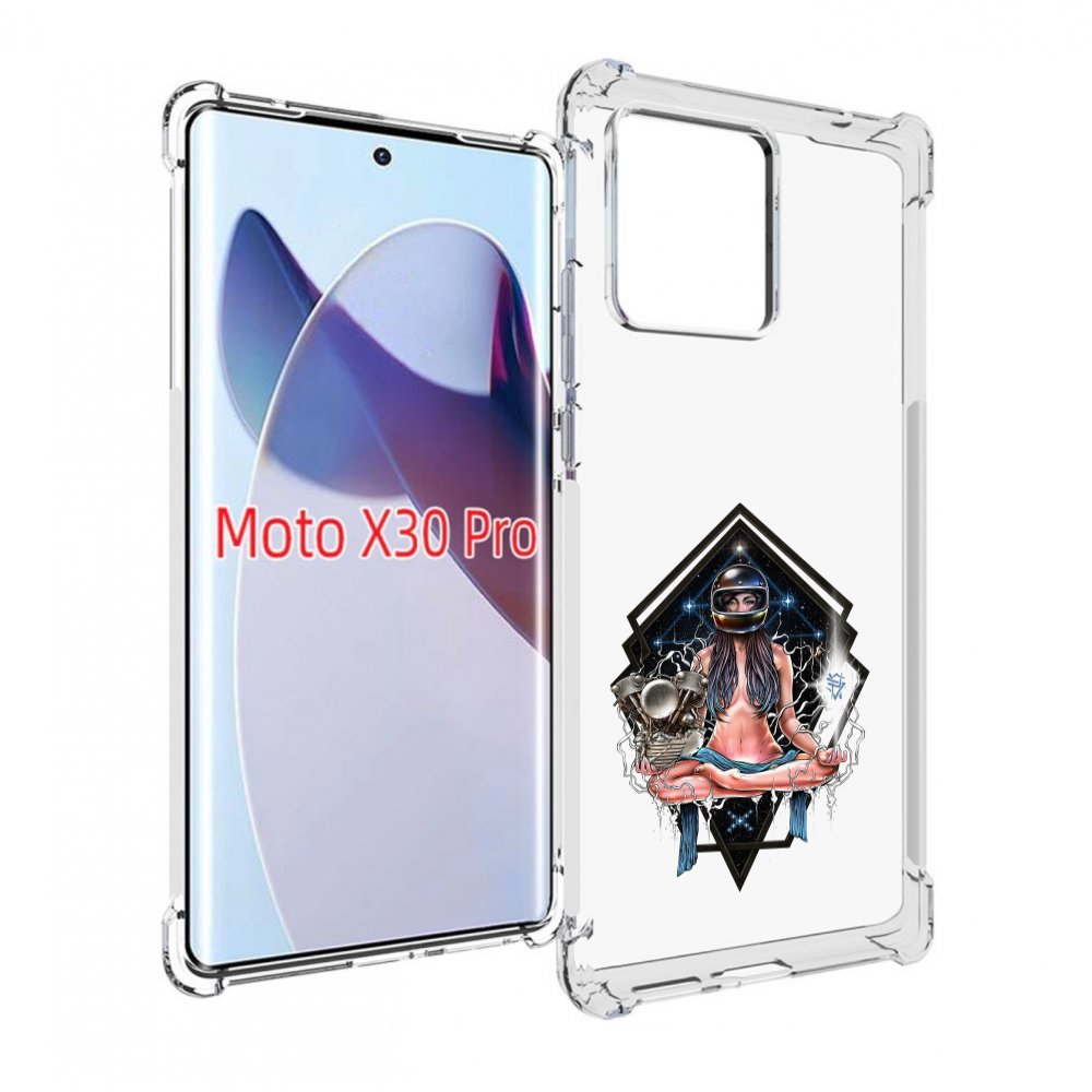 

Чехол MyPads красивая девушка в шлеме для Motorola Moto X30 Pro, Прозрачный, Tocco