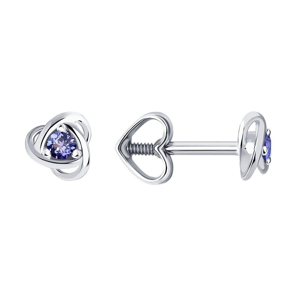 

Серьги из белого золота с танзанитом Diamant 52-222-01718-4, 52-222-01718-4