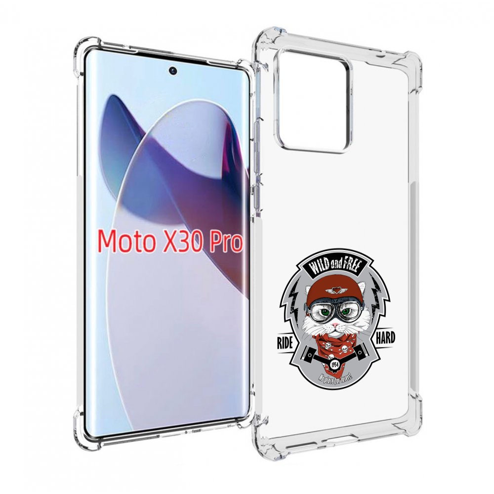 

Чехол MyPads кошка в шлеме для Motorola Moto X30 Pro, Прозрачный, Tocco