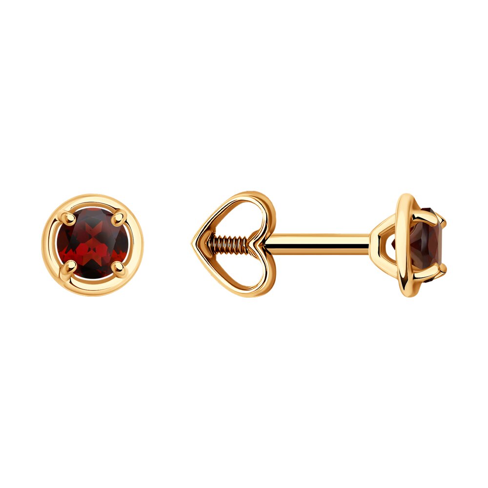 

Серьги из красного золота с гранатом Diamant 51-322-01306-6, 51-322-01306-6