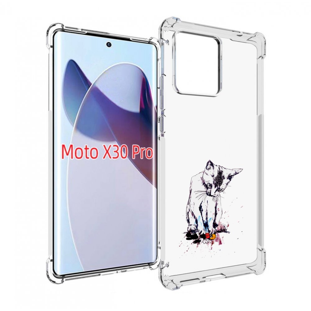 

Чехол MyPads кот и микки для Motorola Moto X30 Pro, Прозрачный, Tocco