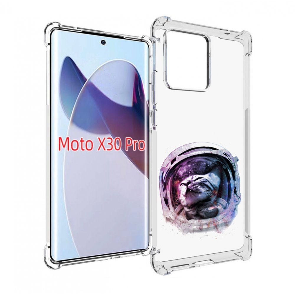 

Чехол MyPads кот в шлеме для Motorola Moto X30 Pro, Прозрачный, Tocco