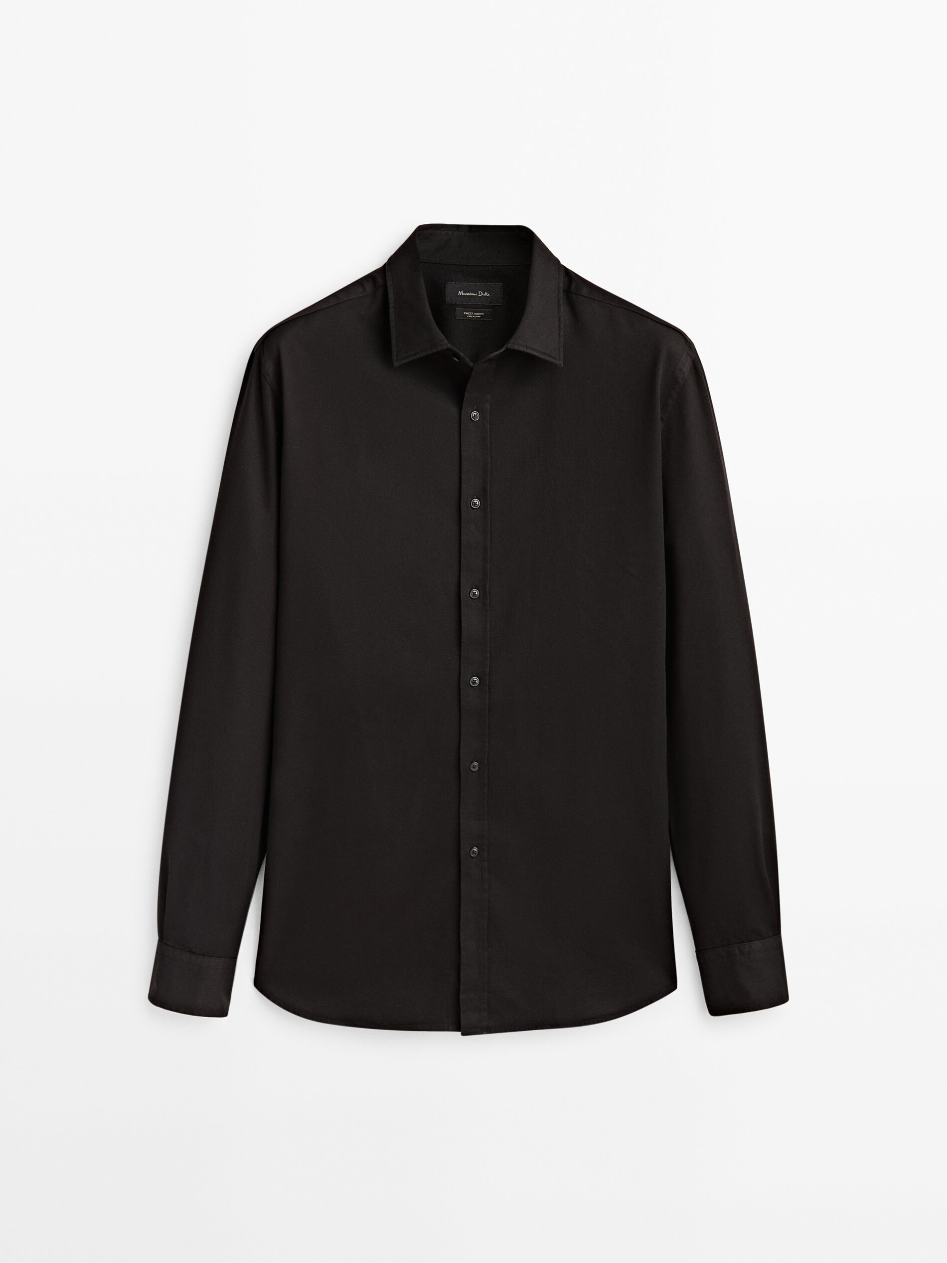

Рубашка мужская Massimo Dutti 00101401800 черная M, 00101401800
