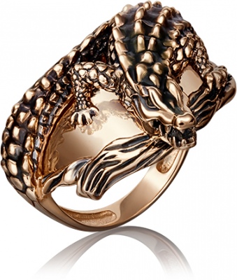 Кольцо из красного золота р 195 PLATINA jewelry 01-5205-00-000-1110-59 эмаль 87950₽