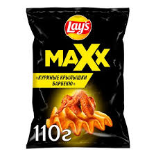 Чипсы Lay's Maxx картофельные, куриные крылышки барбекю, 110 г