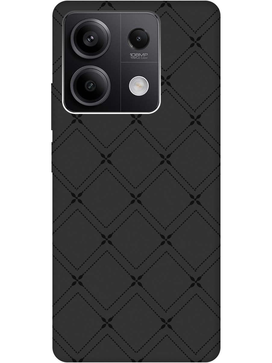 

Силиконовый чехол на Xiaomi Redmi Note 13 5g с рисунком "Стильные линии" Soft Touch черный, 20012078