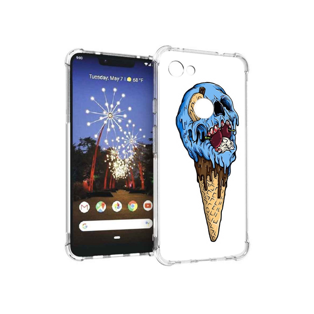 

Чехол MyPads Tocco для Google Pixel 3 XL мороженное череп, Прозрачный, Tocco