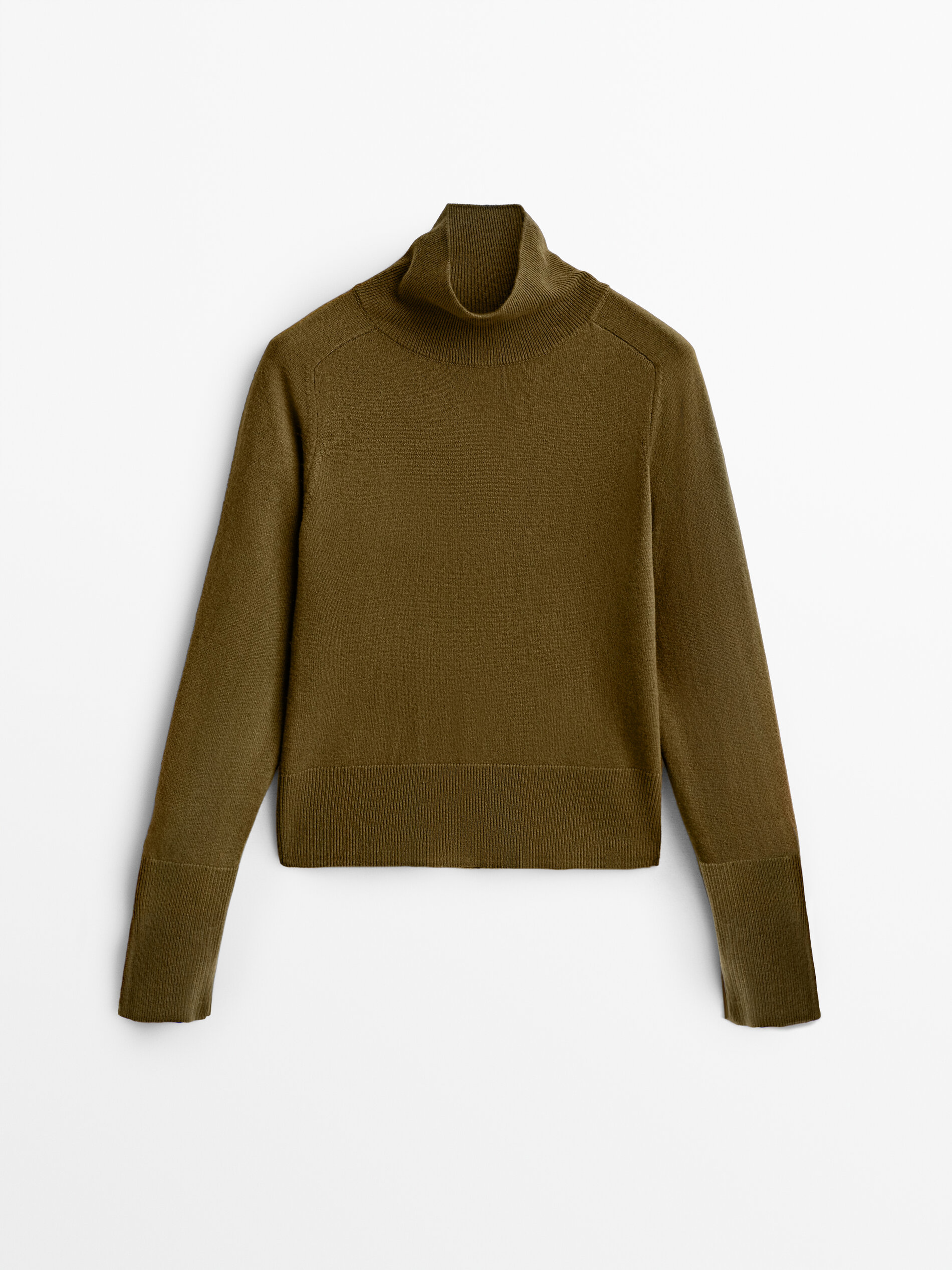 

Водолазка женская Massimo Dutti 05631616505 хаки S, 05631616505