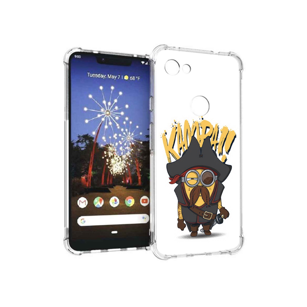 

Чехол MyPads Tocco для Google Pixel 3 XL миньон пират, Прозрачный, Tocco