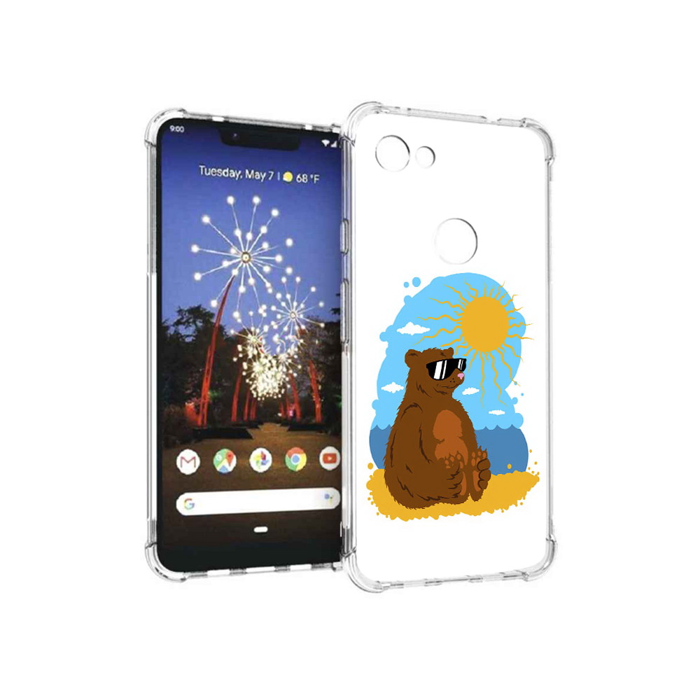 

Чехол MyPads Tocco для Google Pixel 3 XL медведь на чиле, Прозрачный, Tocco