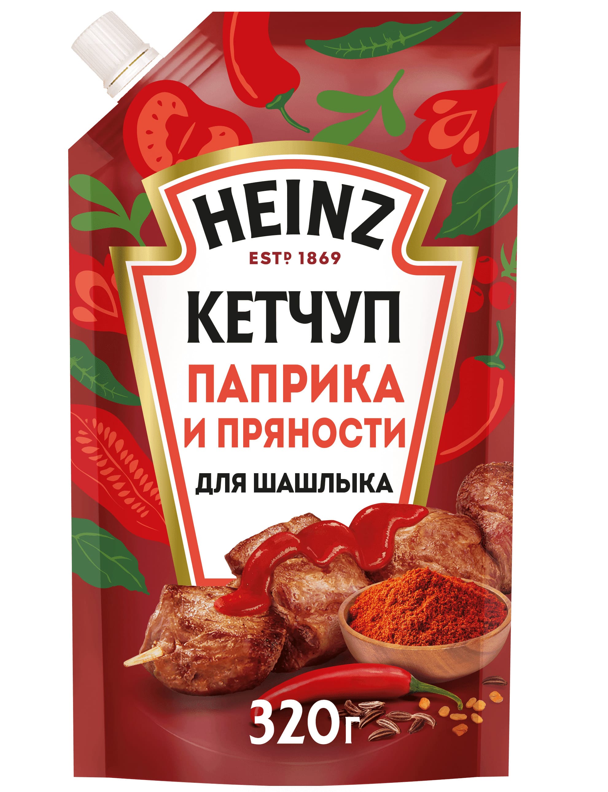 Кетчуп Heinz для шашлыка, паприка и пряности, 320 г