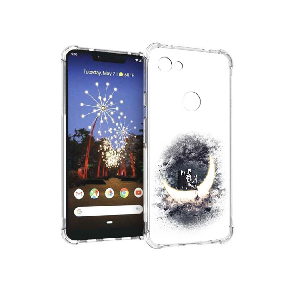 

Чехол MyPads Tocco для Google Pixel 3 XL лунный путешественник, Прозрачный, Tocco