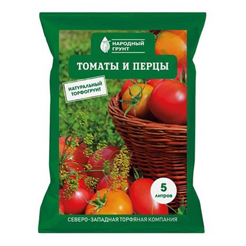 

Грунт Народный грунт торфяной для томата и перца 5 л