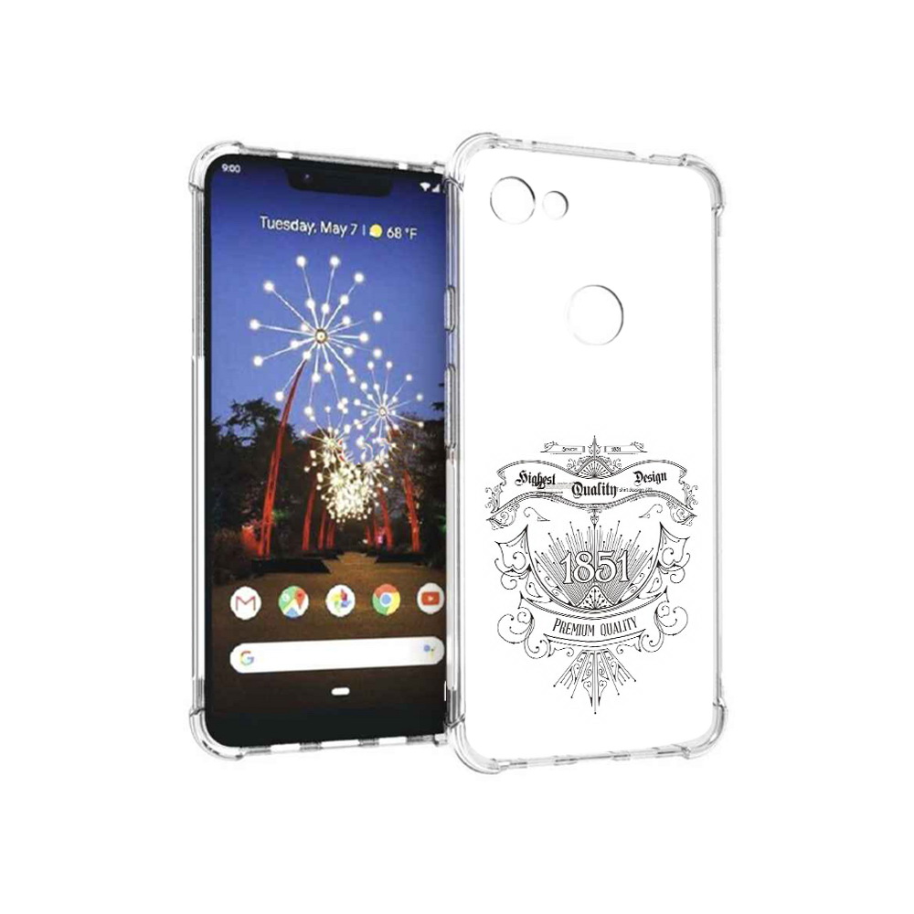

Чехол MyPads Tocco для Google Pixel 3 XL логотип 1851 год, Прозрачный, Tocco
