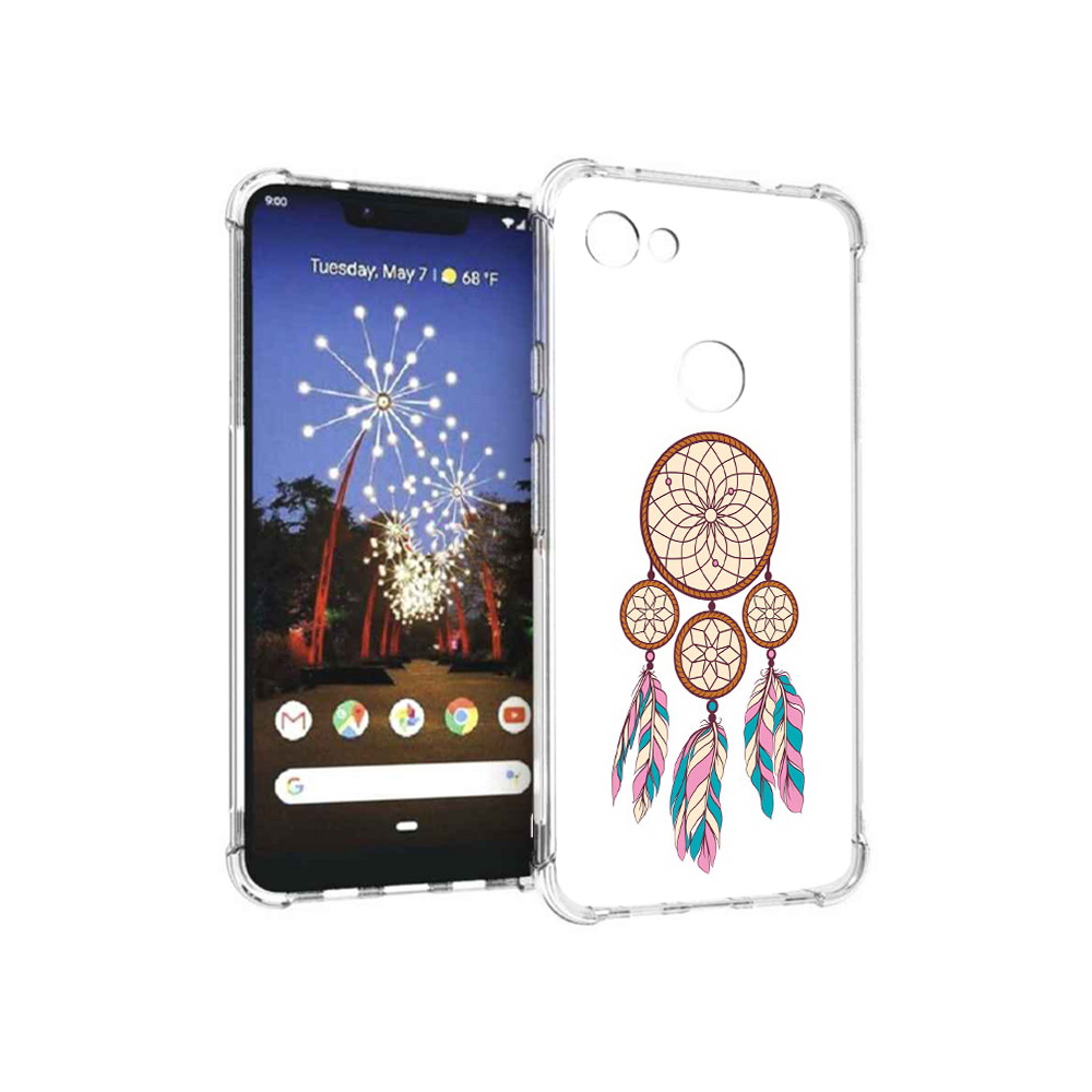 

Чехол MyPads Tocco для Google Pixel 3 XL ловец снов бежевый, Прозрачный, Tocco