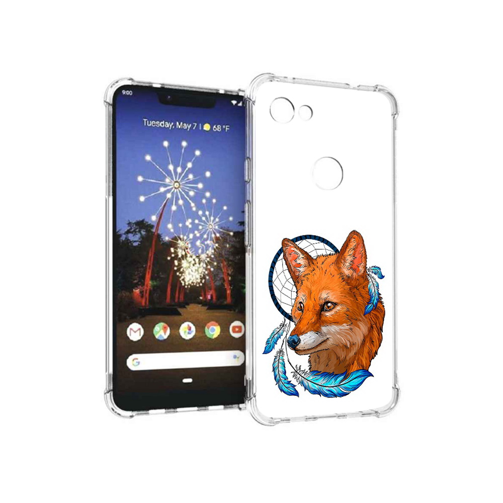 

Чехол MyPads Tocco для Google Pixel 3 XL лиса и ловец снов, Прозрачный, Tocco
