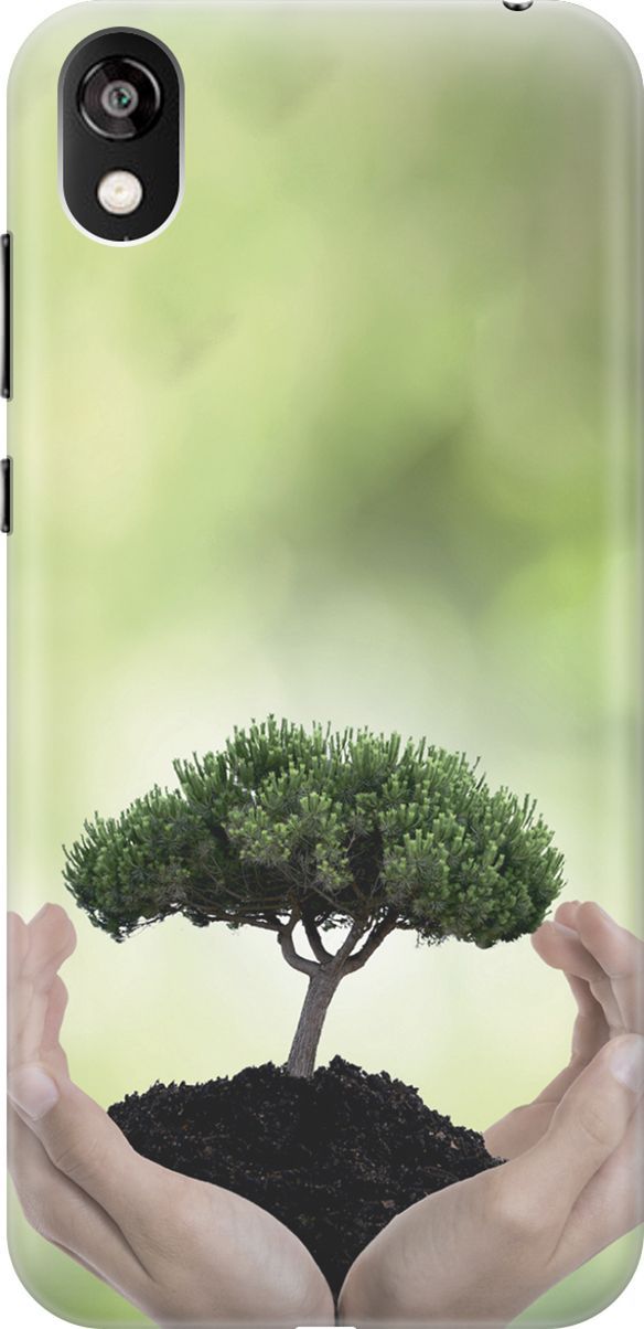 

Чехол на Honor 8S/Huawei Y5 (2019) "Оберегайте природу", Бежевый;зеленый, 2783