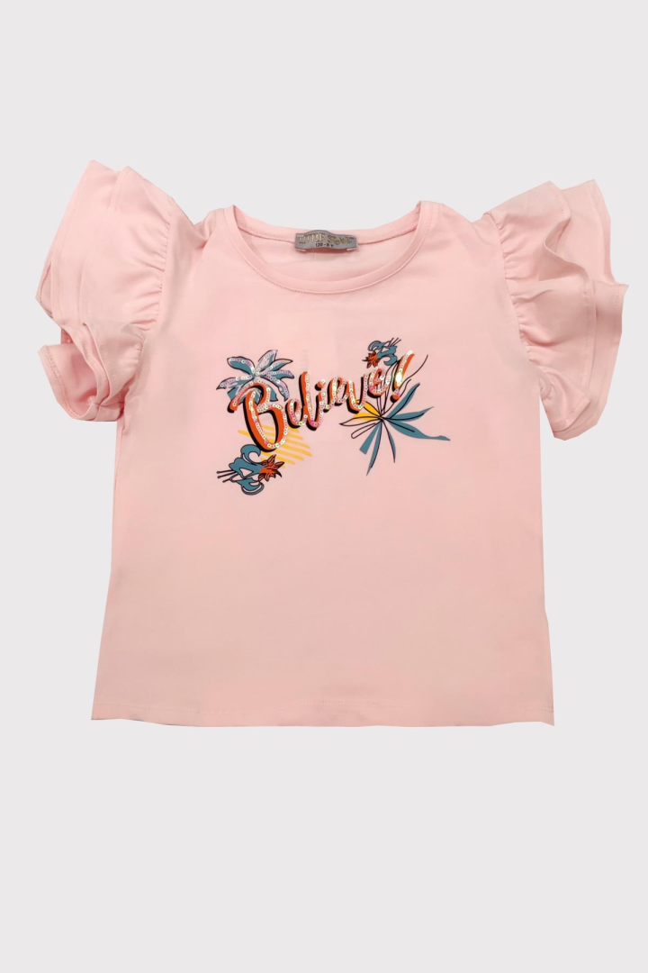 

Футболка для девочки LittleStar L11622Y2409 пудровый 11-12 лет (доставка из-за рубежа), L11622Y2409