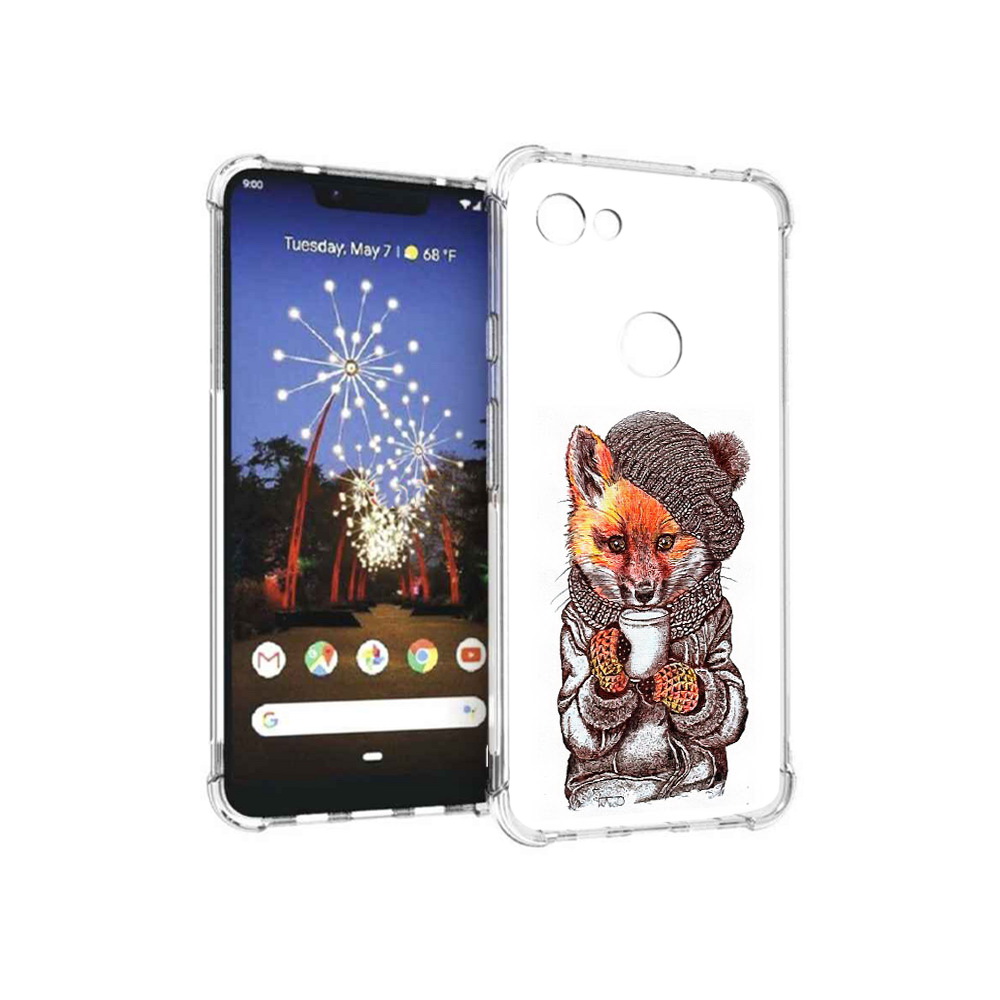 

Чехол MyPads Tocco для Google Pixel 3 XL лиса в шапке, Tocco