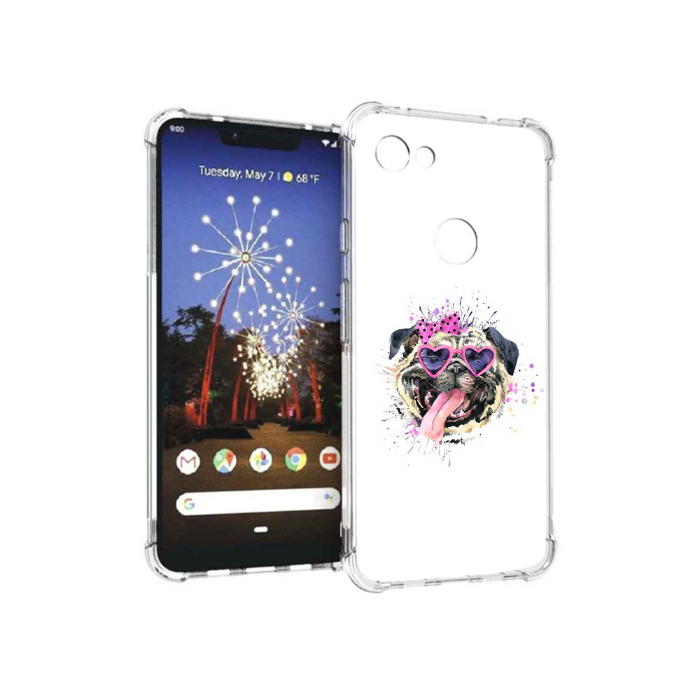 

Чехол MyPads Tocco для Google Pixel 3 XL Веселая собака, Прозрачный, Tocco