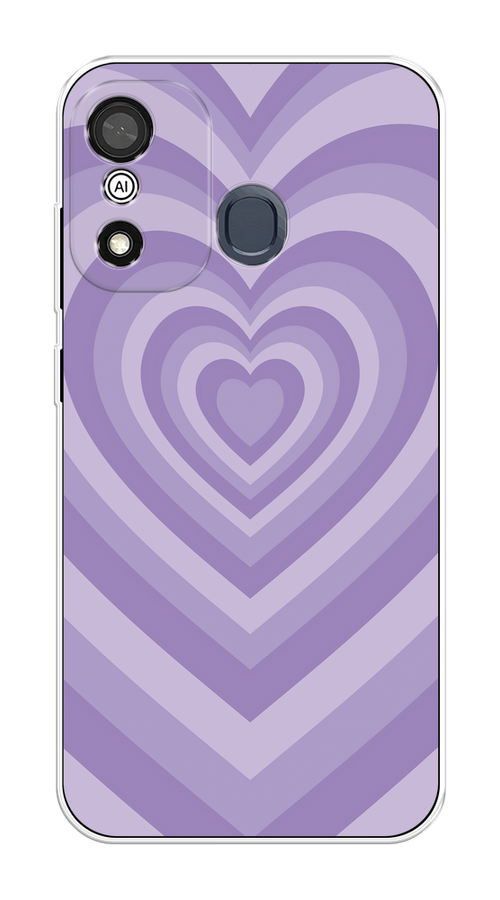 

Чехол на Itel A27 "Violet heart latte", Фиолетовый, 3200450-1