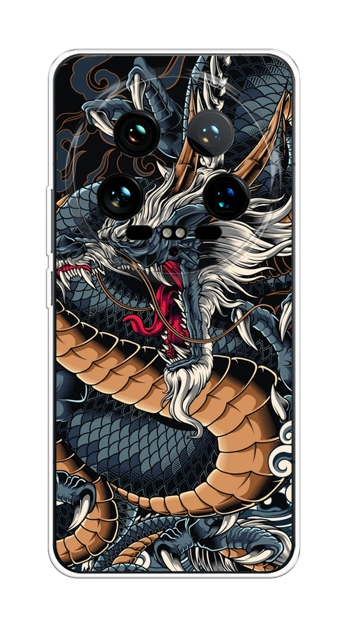 

Чехол на Xiaomi 14 Ultra "Japanese Dragon", Коричневый;черный;синий, 321850-1