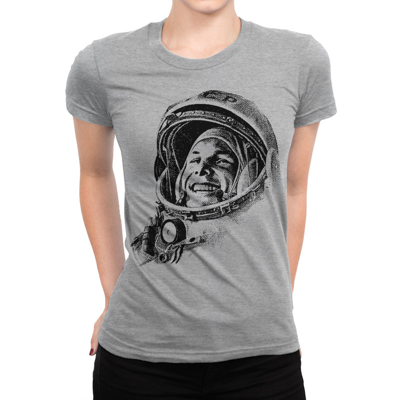 фото Футболка женская dream shirts юрий гагарин 6-w серая xl