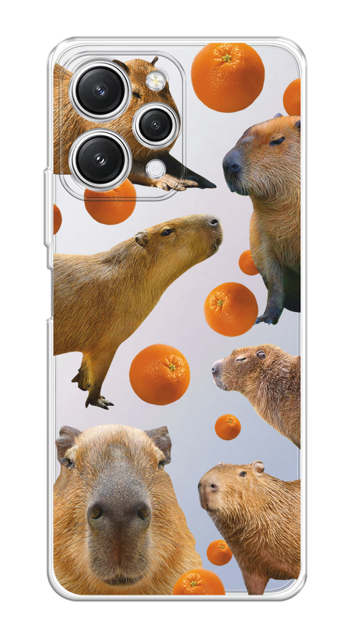 

Чехол на Xiaomi Redmi 12 "Капибара и апельсины", Бежевый;оранжевый, 319250-1
