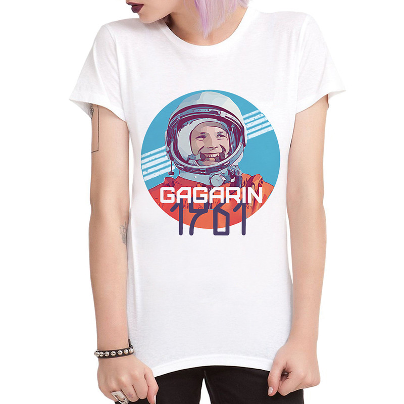 

Футболка женская Dream Shirts Юрий Гагарин - 1961 белая 2XL, Белый, Юрий Гагарин - 1961