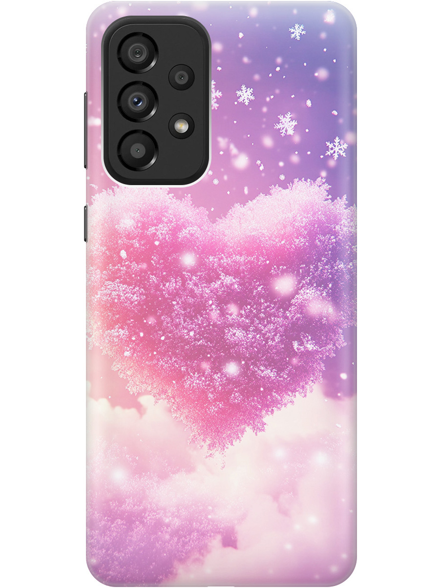 

Силиконовый чехол на Samsung Galaxy A33 5G с принтом "Пушистое сердце", Прозрачный;белый;розовый, 740132991
