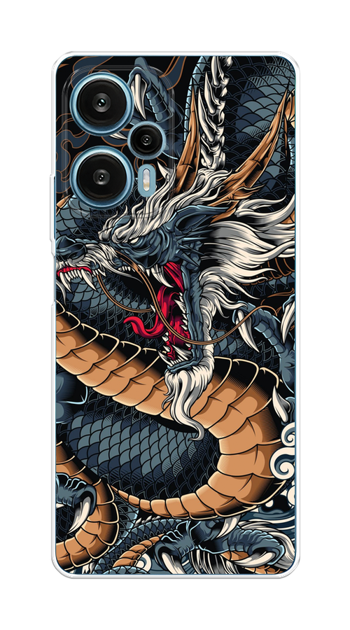 

Чехол на Xiaomi Redmi Note 12 Turbo/Poco F5 "Japanese Dragon", Коричневый;черный;синий, 318450-1