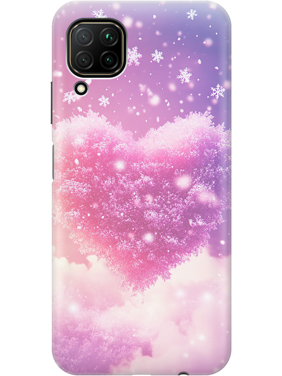 

Силиконовый чехол на Huawei P40 Lite с принтом "Пушистое сердце", Прозрачный;белый;розовый, 722839791