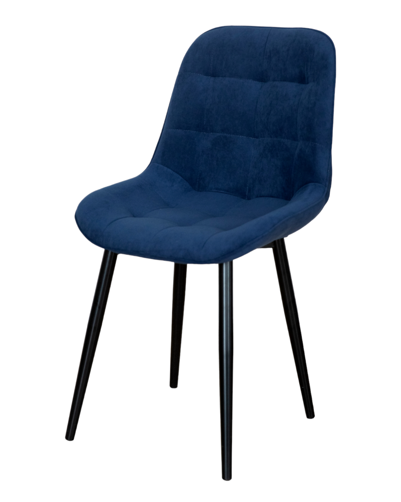 Стул Expertmebel18 для кухни синий на черных ножках