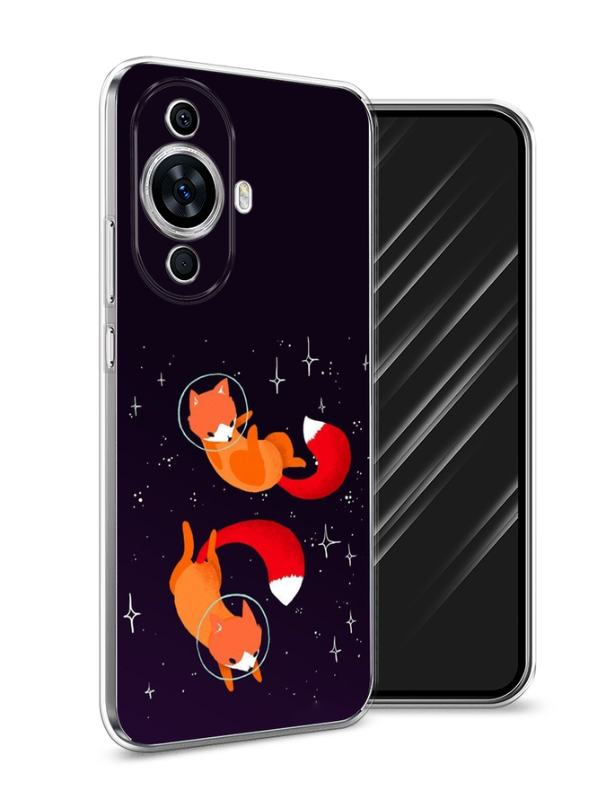 

Чехол Awog на Huawei Nova 11 "Лисы космонавты", Оранжевый, 6121250-4